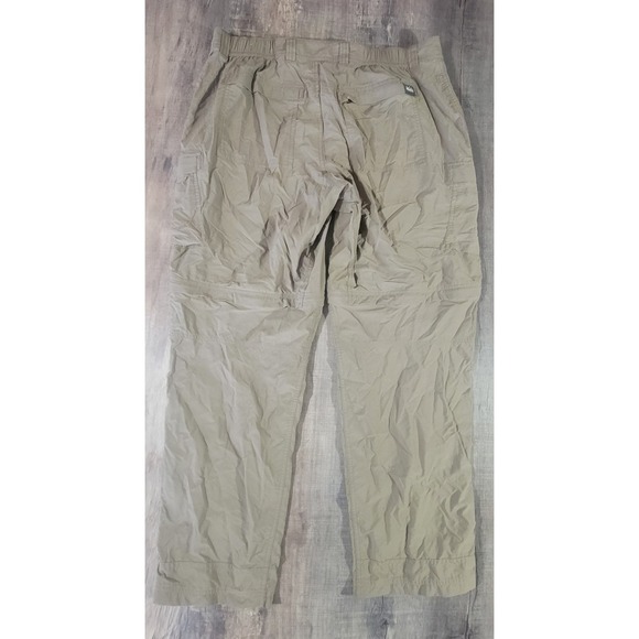 REI Co-Op Mens 38x32 Relaxed Beige Sahara Convertible Cargo Pants Ankle Zip - Picture 9 of 14